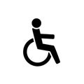 Wheelchair flat icon. Vector disabled handicap icon, Illustration EPS10